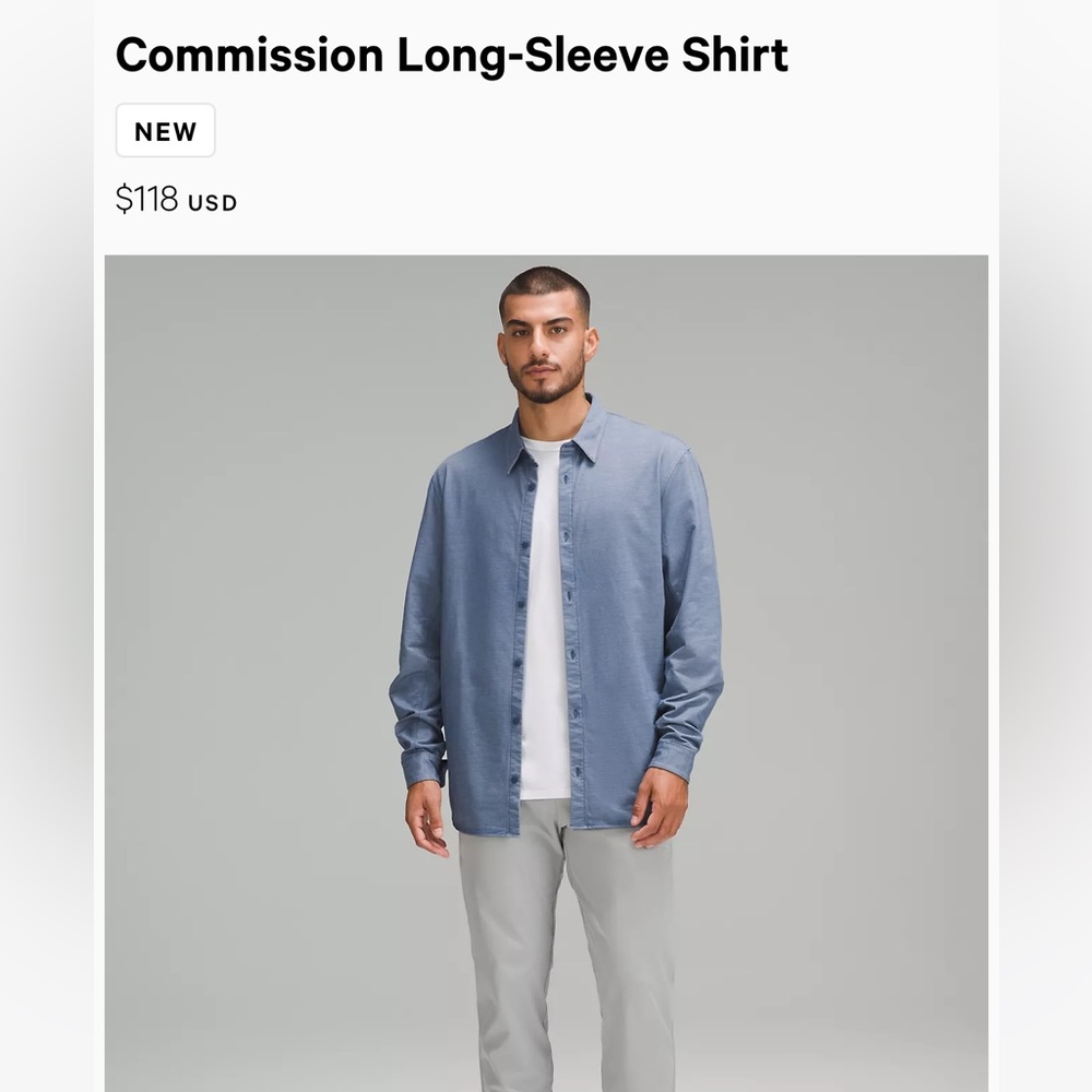 lululemon athletica Men's Yellow Button-Down Shirt - Picture 9 of 11